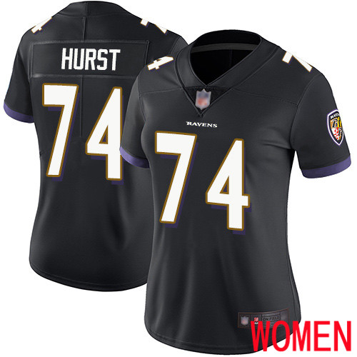 Baltimore Ravens Limited Black Women James Hurst Alternate Jersey NFL Football 74 Vapor Untouchable